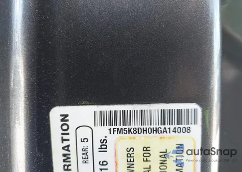 2017 Ford Explorer Xlt из США, поврежденный, VIN 1FM5K8DH0HGA14008